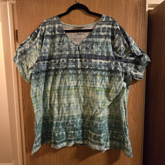Catherines 2x Tie-Dye Women's Top - Picture 2 of 5
